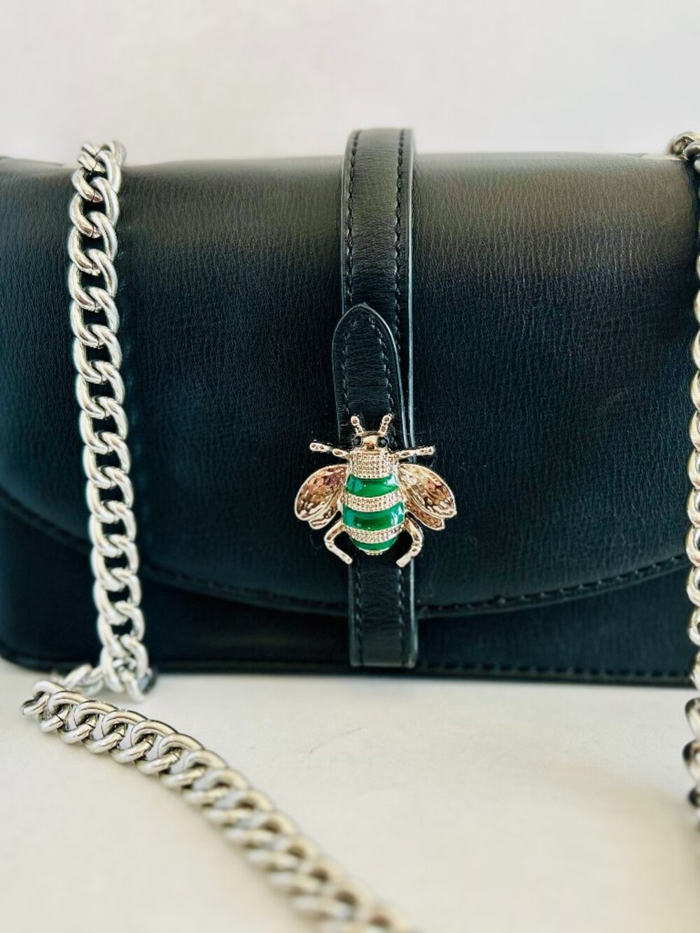 David jones bee Crossbody Bag Black Chain Strap Designer Inspired